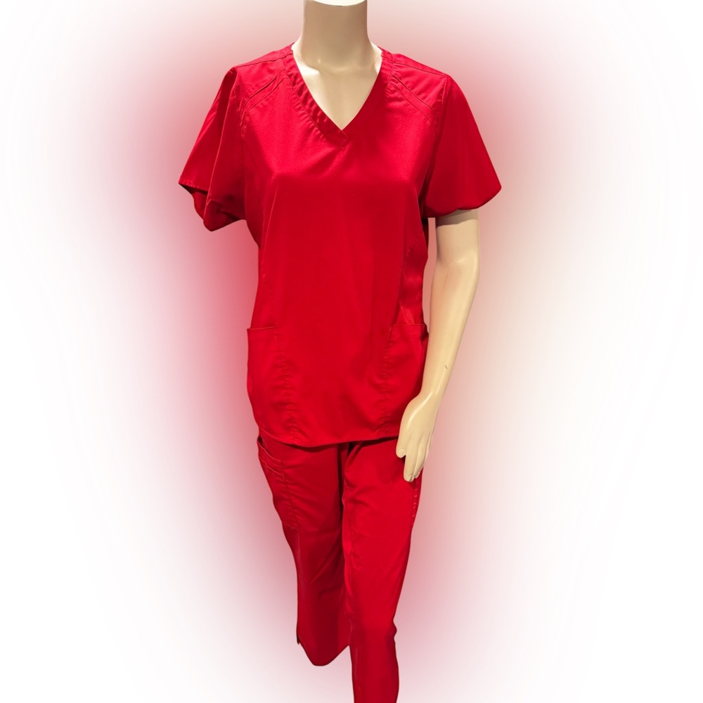 WonderWink Women's Vivid Red Scrub set